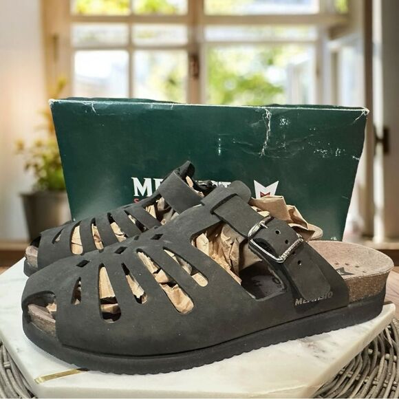 MEPHISTO Hedina Women's Leather Perforated Molded Cork Footbed Mule Sandal EU 41 - Picture 3 of 16